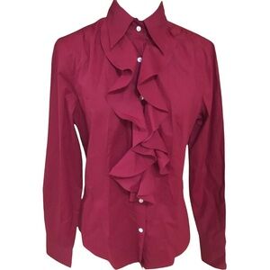 Domenico Vacca Ladies ruffled blouse in red 🔴